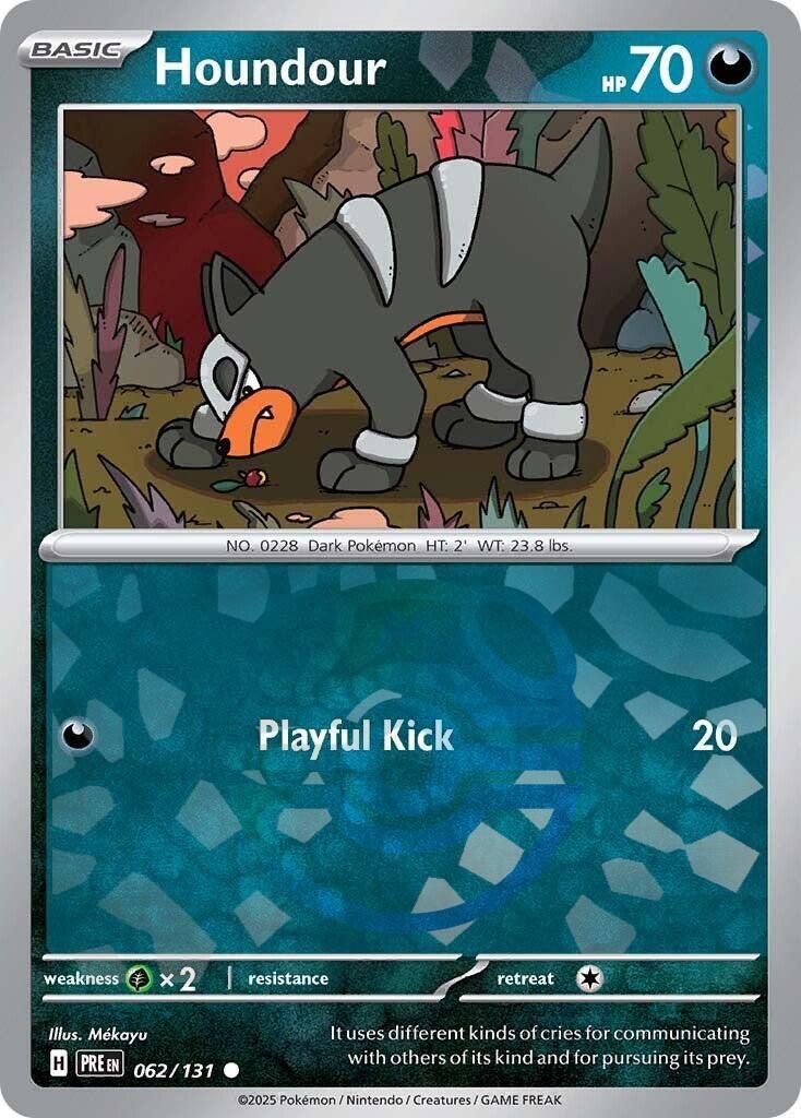 Houndour - Common - Prismatic Evolutions - 62, Rarity: Master Ball