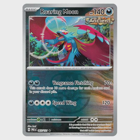 Roaring Moon - Rare - Prismatic Evolutions - 65, Rarity: Master Ball