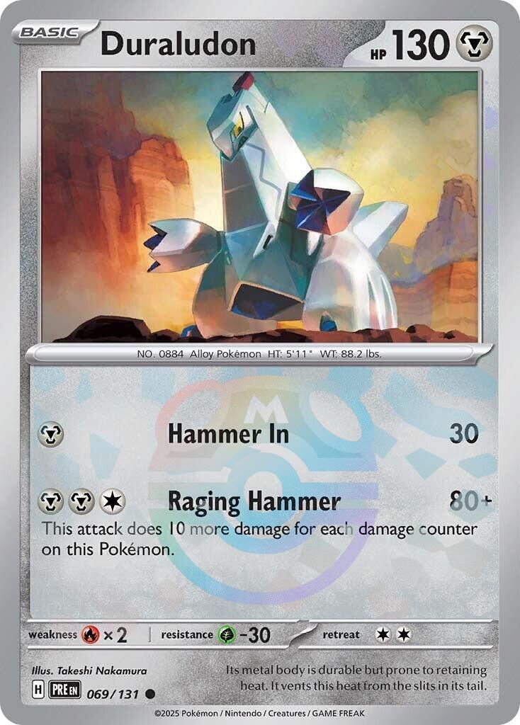 Duraludon - Common - Prismatic Evolutions - 69, Rarity: Master Ball