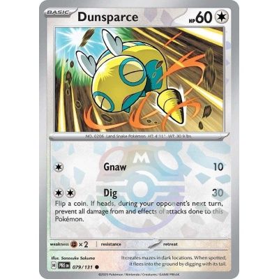 Dunsparce - Common - Prismatic Evolutions - 79, Rarity: Master Ball