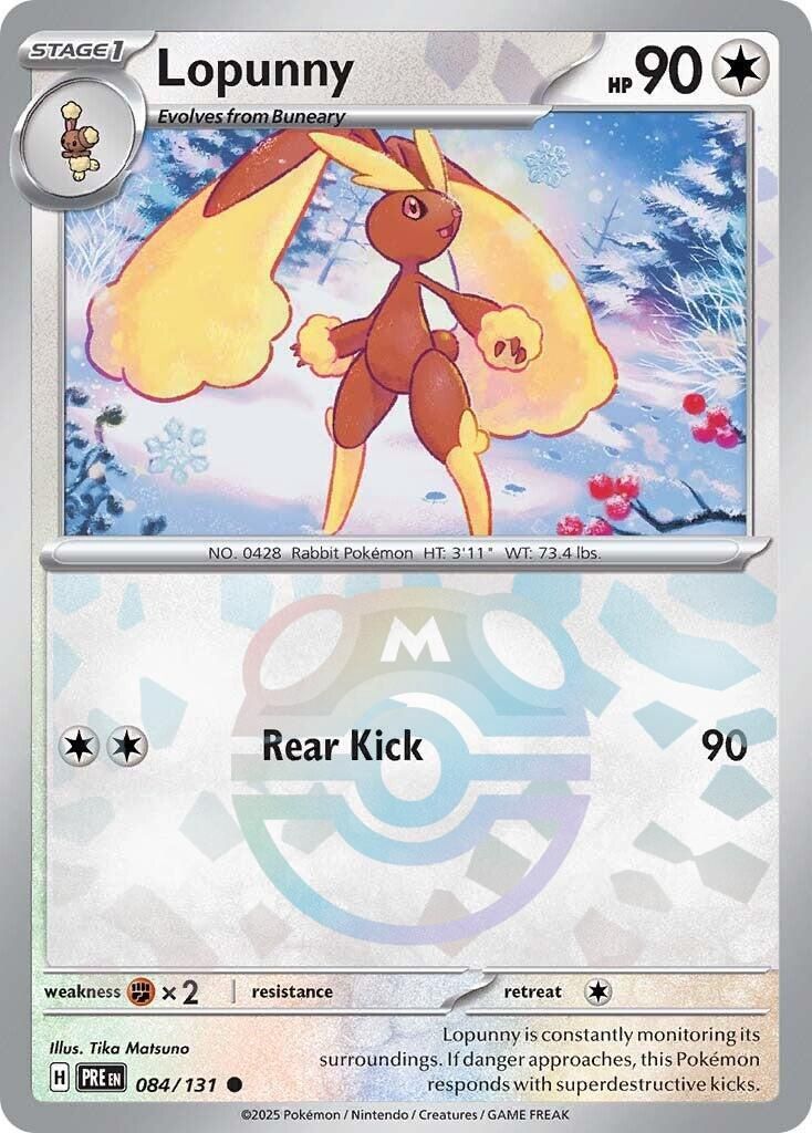 Lopunny - Common - Prismatic Evolutions - 84, Rarity: Master Ball