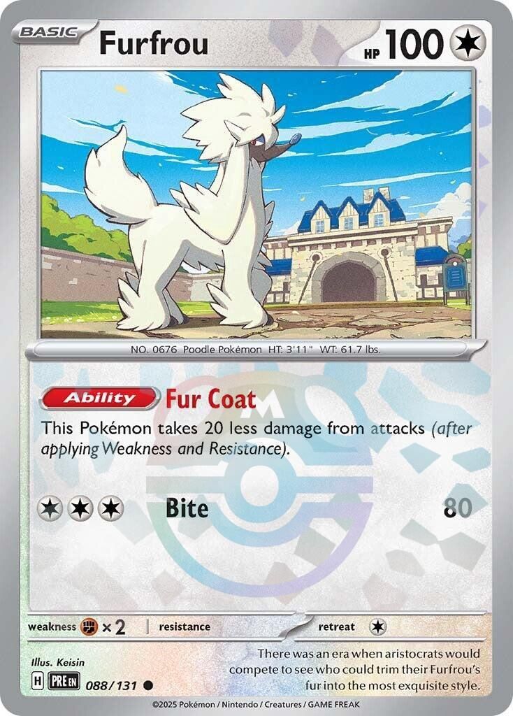 Furfrou - Common - Prismatic Evolutions - 88, Rarity: Master Ball