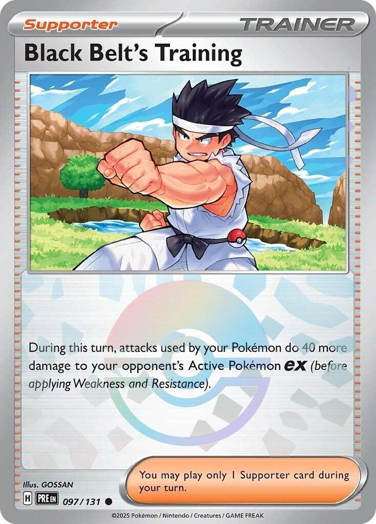 Black Belt&#39;s Training - Common - Prismatic Evolutions - 97, Rarity: Poke Ball