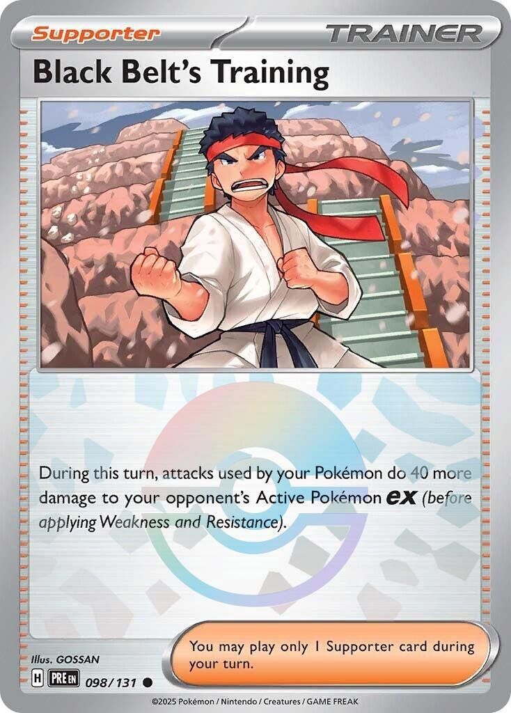 Black Belt&#39;s Training - Common - Prismatic Evolutions - 98, Rarity: Poke Ball