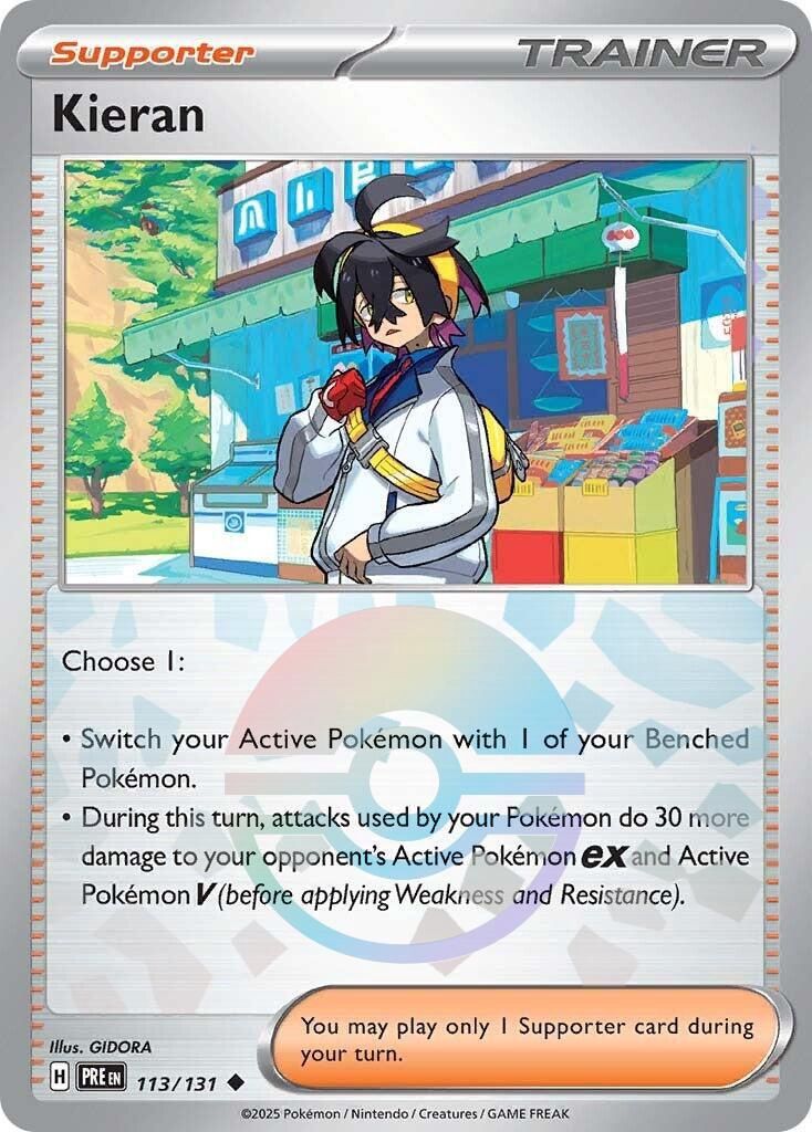 Kieran - Uncommon - Prismatic Evolutions - 113, Rarity: Poke Ball