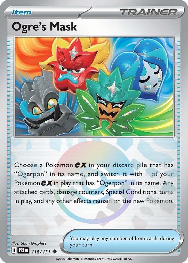 Ogre&#39;s Mask - Uncommon - Prismatic Evolutions - 118, Rarity: Poke Ball