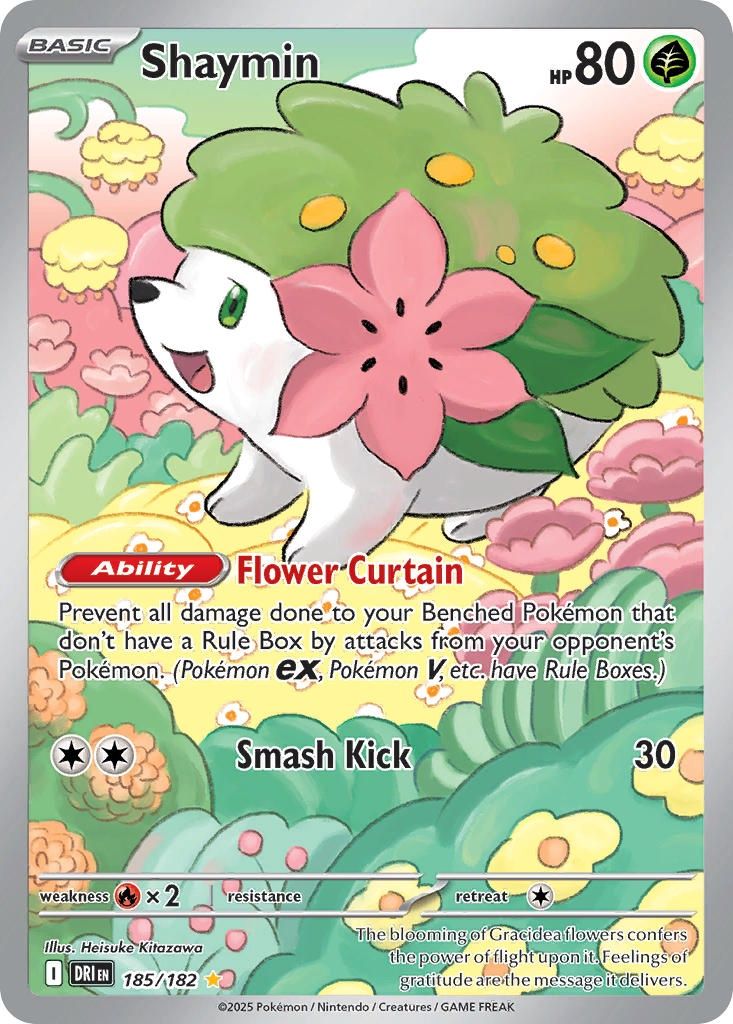 Pokemon - Destined Rivals - Illustration Rare - 185 - Shaymin, Rarity: Illustration Rare