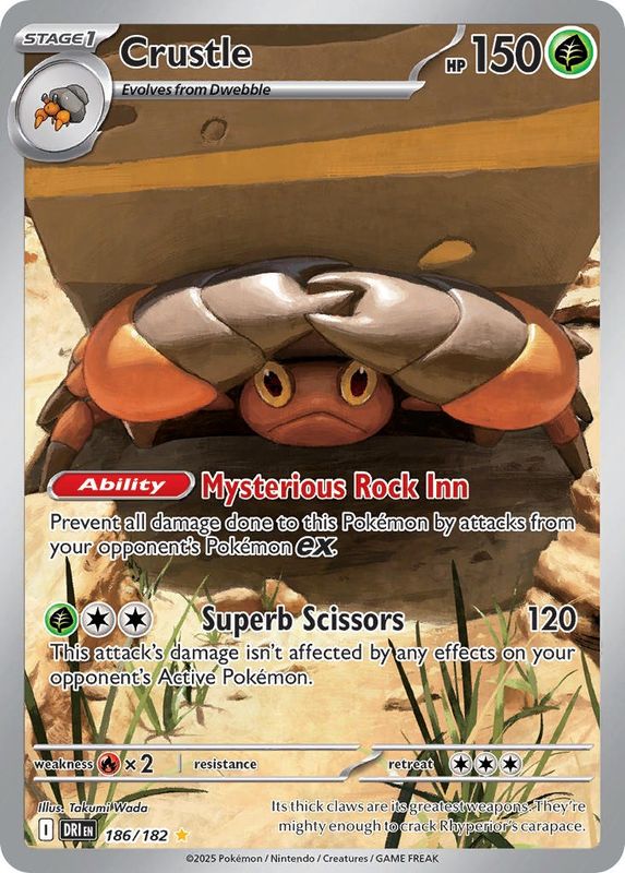 Pokemon - Destined Rivals - Illustration Rare - 186 - Crustle