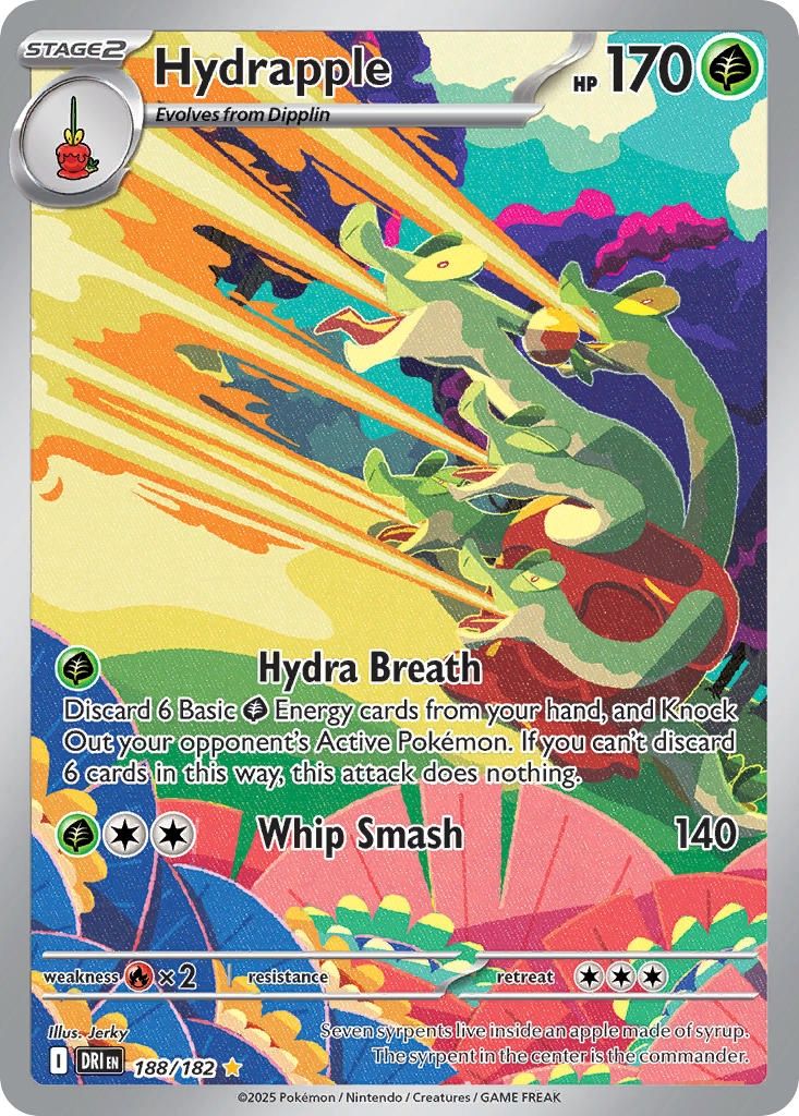 Pokemon - Destined Rivals - Illustration Rare - 188 - Hydrapple, Rarity: Illustration Rare