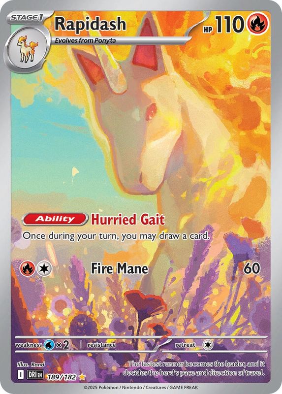 Pokemon - Destined Rivals - Illustration Rare - 189 - Rapidash