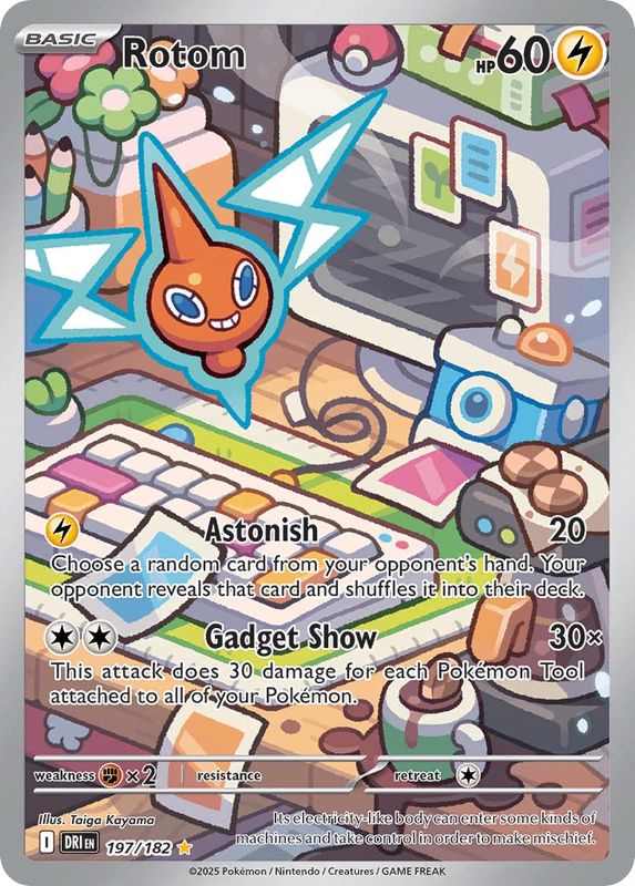 Pokemon - Destined Rivals - Illustration Rare - 197 - Rotom