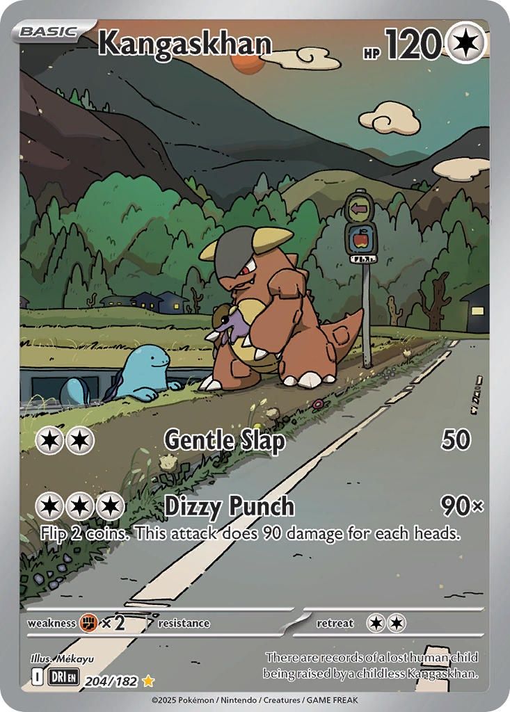 Pokemon - Destined Rivals - Illustration Rare - 204 - Kangaskhan, Rarity: Illustration Rare