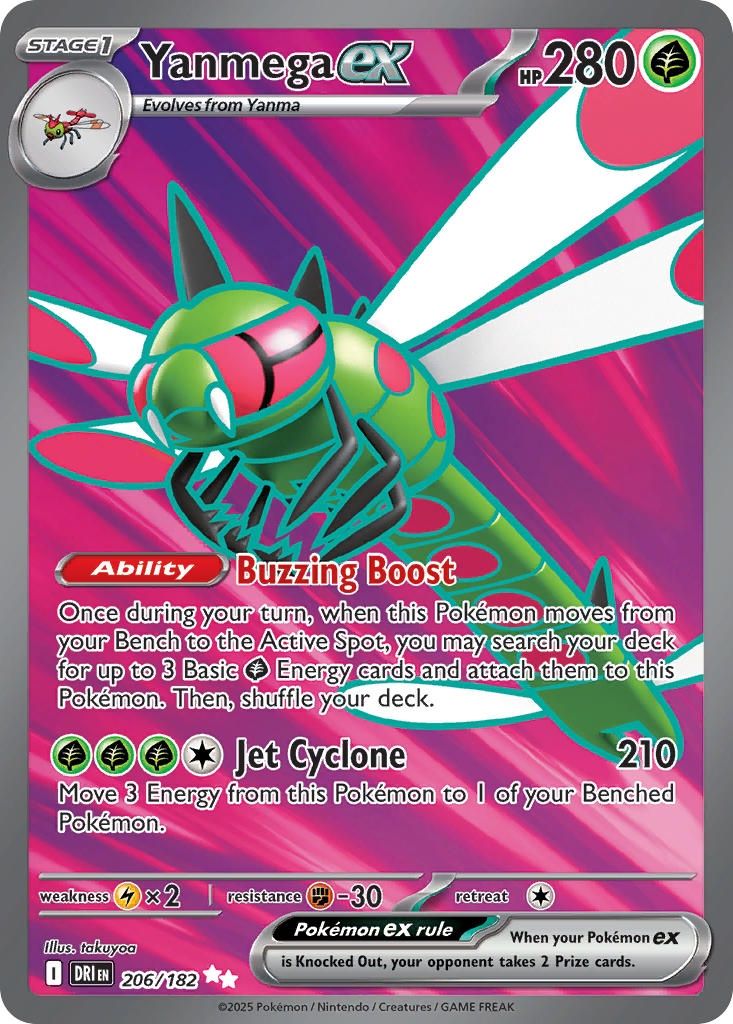 Pokemon - Destined Rivals - Ultra Rare - 206 - Yanmega ex, Rarity: Ultra Rare