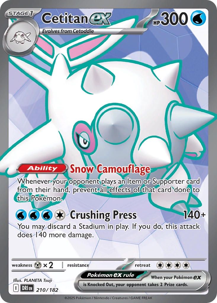 Pokemon - Destined Rivals - Ultra Rare - 210 - Cetitan ex, Rarity: Ultra Rare