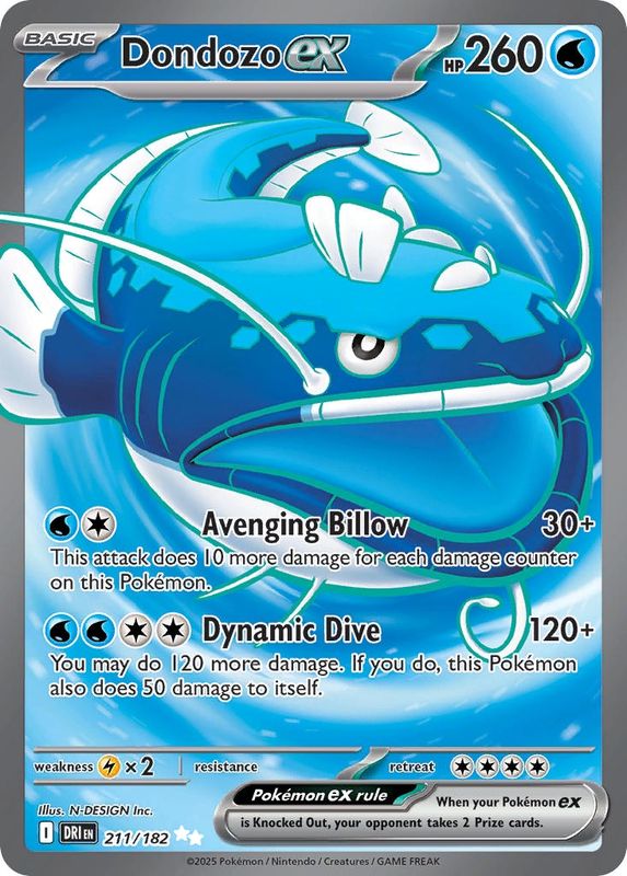 Pokemon - Destined Rivals - Ultra Rare - 211 - Dondozo ex
