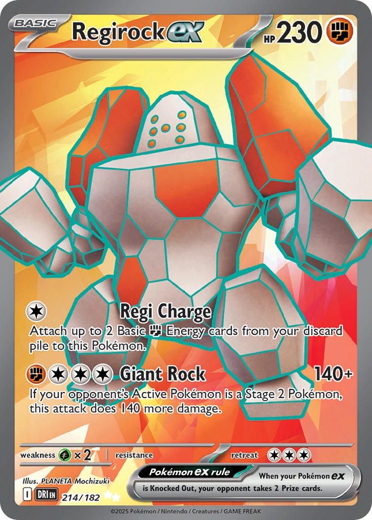 Pokemon - Destined Rivals - Ultra Rare - 214 - Regirock ex, Rarity: Ultra Rare