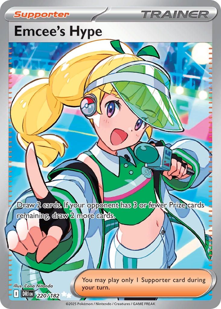 Pokemon - Destined Rivals - Ultra Rare - 220 - Emcee&#39;s Hype, Rarity: Ultra Rare