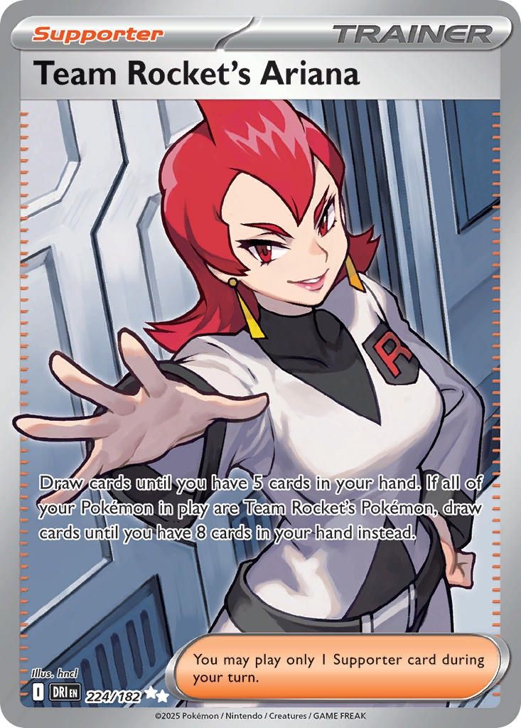 Pokemon - Destined Rivals - Ultra Rare - 224 - Team Rocket&#39;s Ariana, Rarity: Ultra Rare