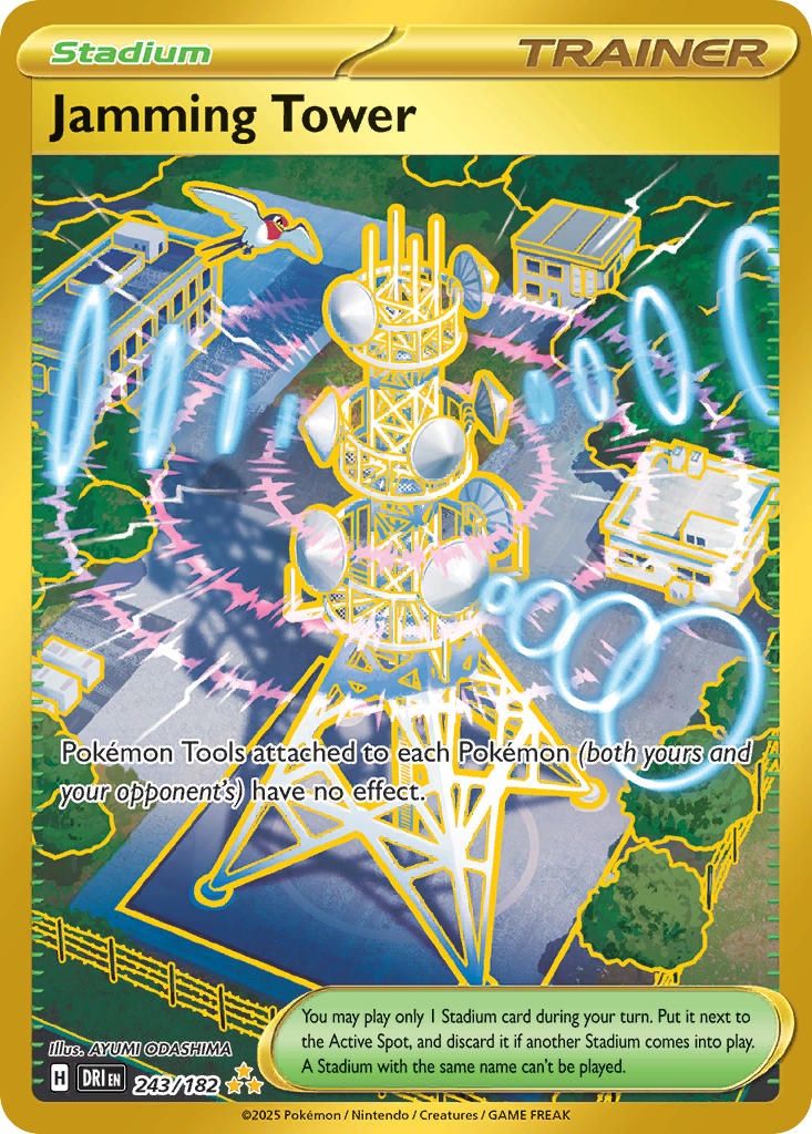 Pokemon - Destined Rivals - Secret Rare - 243 - Jamming Tower, Rarity: Secret Rare