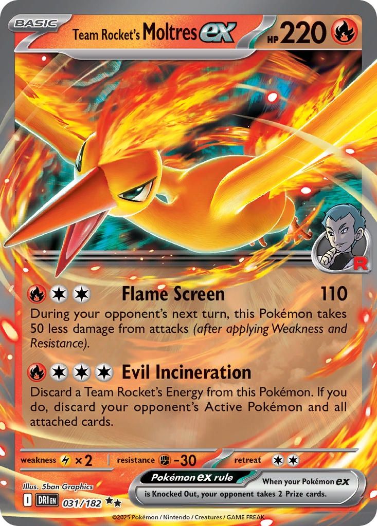 Pokemon - Destined Rivals - Double Rare - 31 - Team Rocket&#39;s Moltres ex