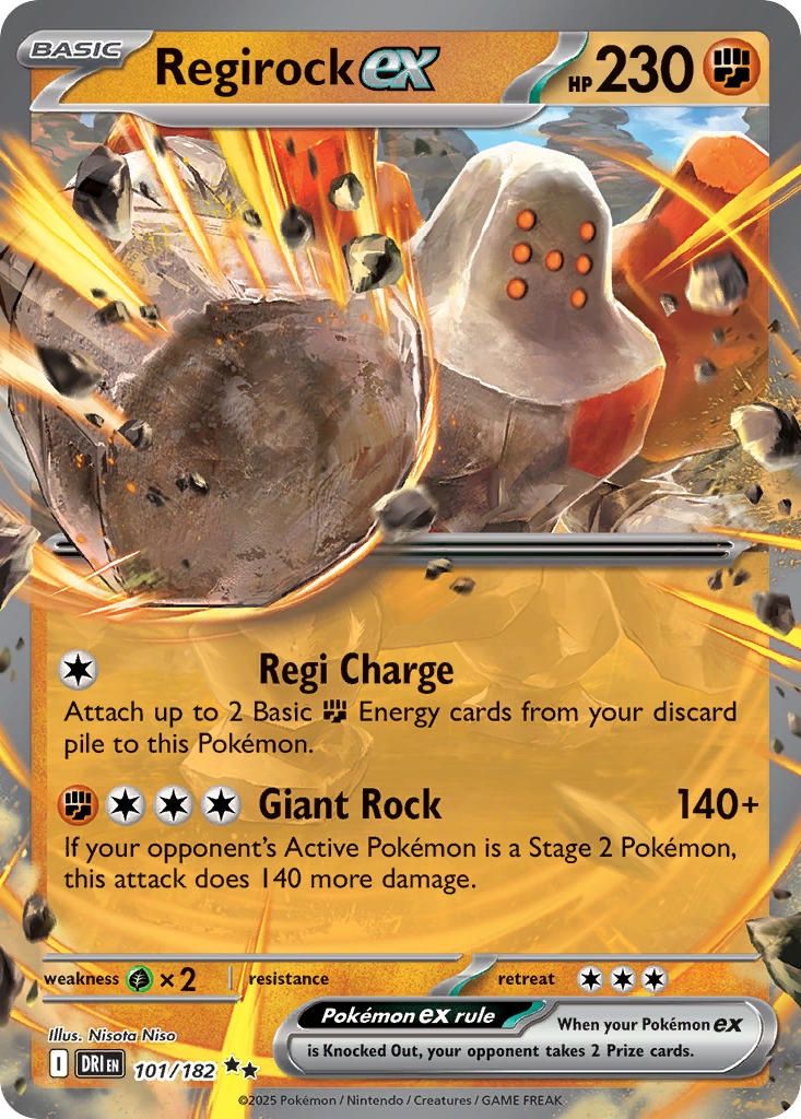 Pokemon - Destined Rivals - Double Rare - 101 - Regirock ex, Rarity: Double Rare
