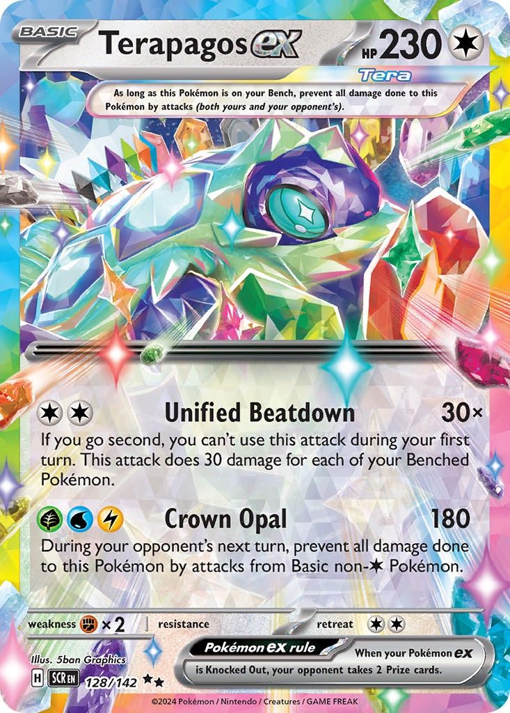 Terapagos ex - Double Rare - Stellar Crown - 128, Rarity: Double Rare