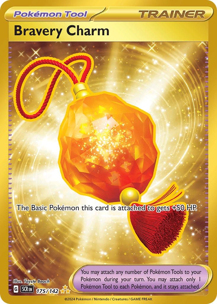 Bravery Charm - Secret Rare - Stellar Crown - 175, Rarity: Secret Rare