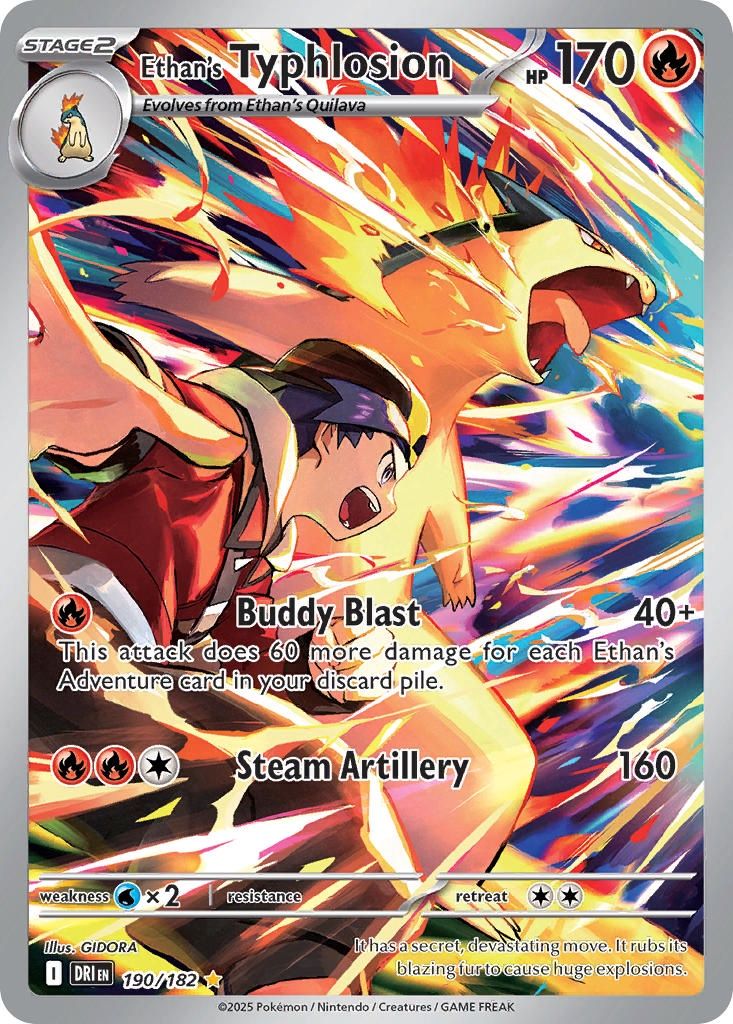 Pokemon - Destined Rivals - Illustration Rare - 190 - Ethan&#39;s Typhlosion, Rarity: Illustration Rare