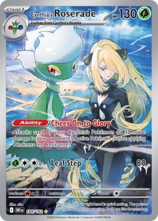 Pokemon - Destined Rivals - Illustration Rare - 184 - Cynthia&#39;s Roserade