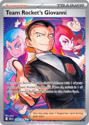 Pokemon - Destined Rivals - Special Illustration Rare - 238 - Team Rocket&#39;s Giovanni, Rarity: Special Illustration Rare