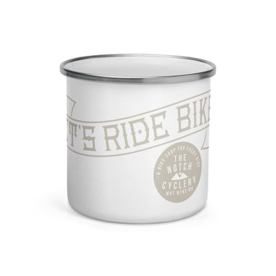 Let&#39;s Ride Bikes Enamel Mug