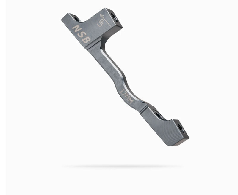 NSB Disk Brake Adapter 200 Post Mount Pewter
