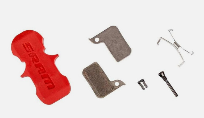 SRAM, Level TLM, Level Ultimate, HRD, Disc Brake Pads, Shape: SRAM HRD/Level TLM, Organic, Pai, Steel plate
