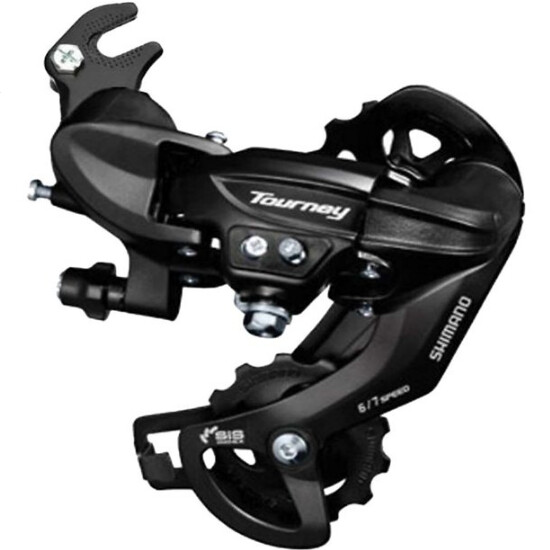 Shimano, Tourney RD-TY300, Rear derailleur, 6/7sp., SGS, Black, With adapter