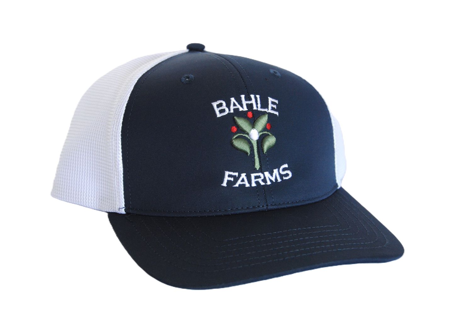 Large Bounce Stitch Ball Cap, Color: Navy/White