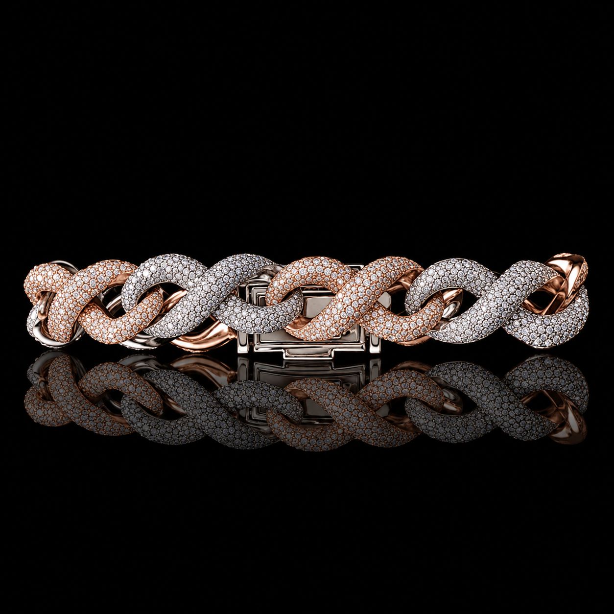 14k Rose/White Gold 88.7g 10.31ct infinity