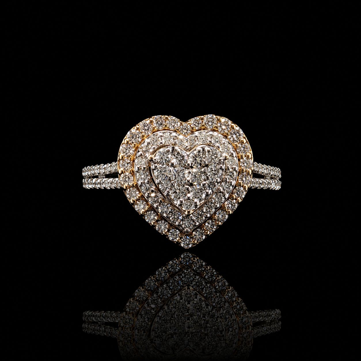 14k Yellow Gold 4.2g 0.87ct Heart