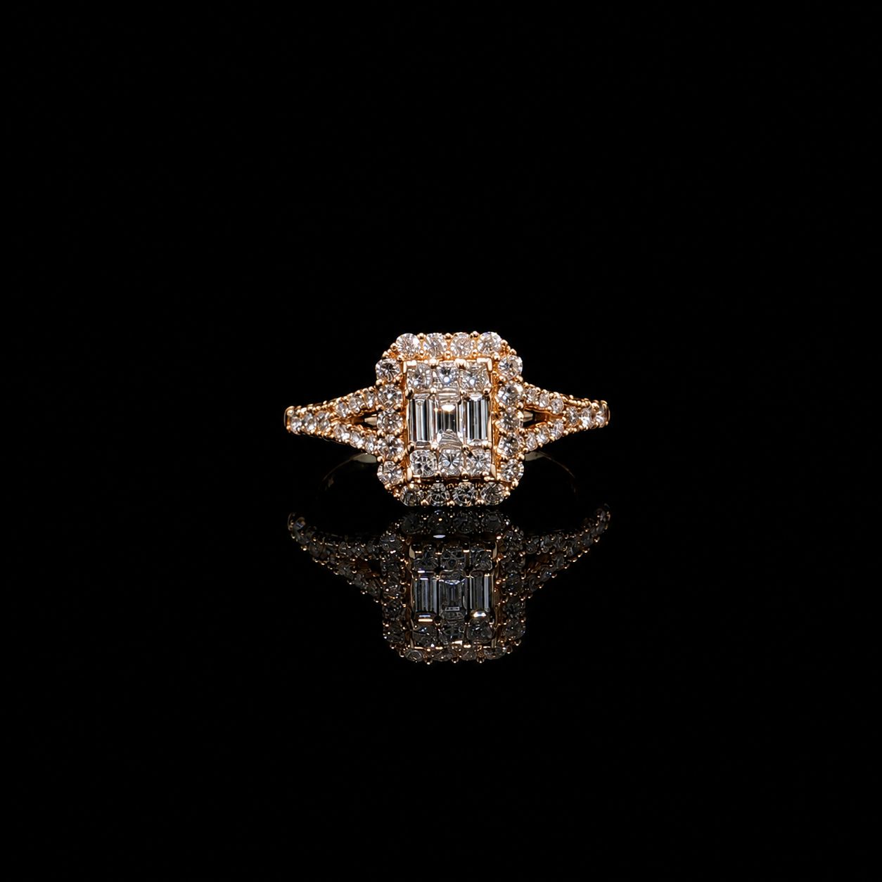 14k Yellow Gold 3.5g 0.75ct Cluster