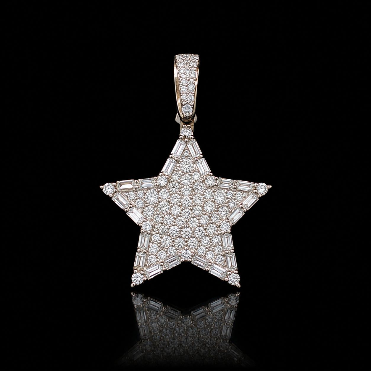 14k White/Yellow Gold 6.2g 1.68ct Star