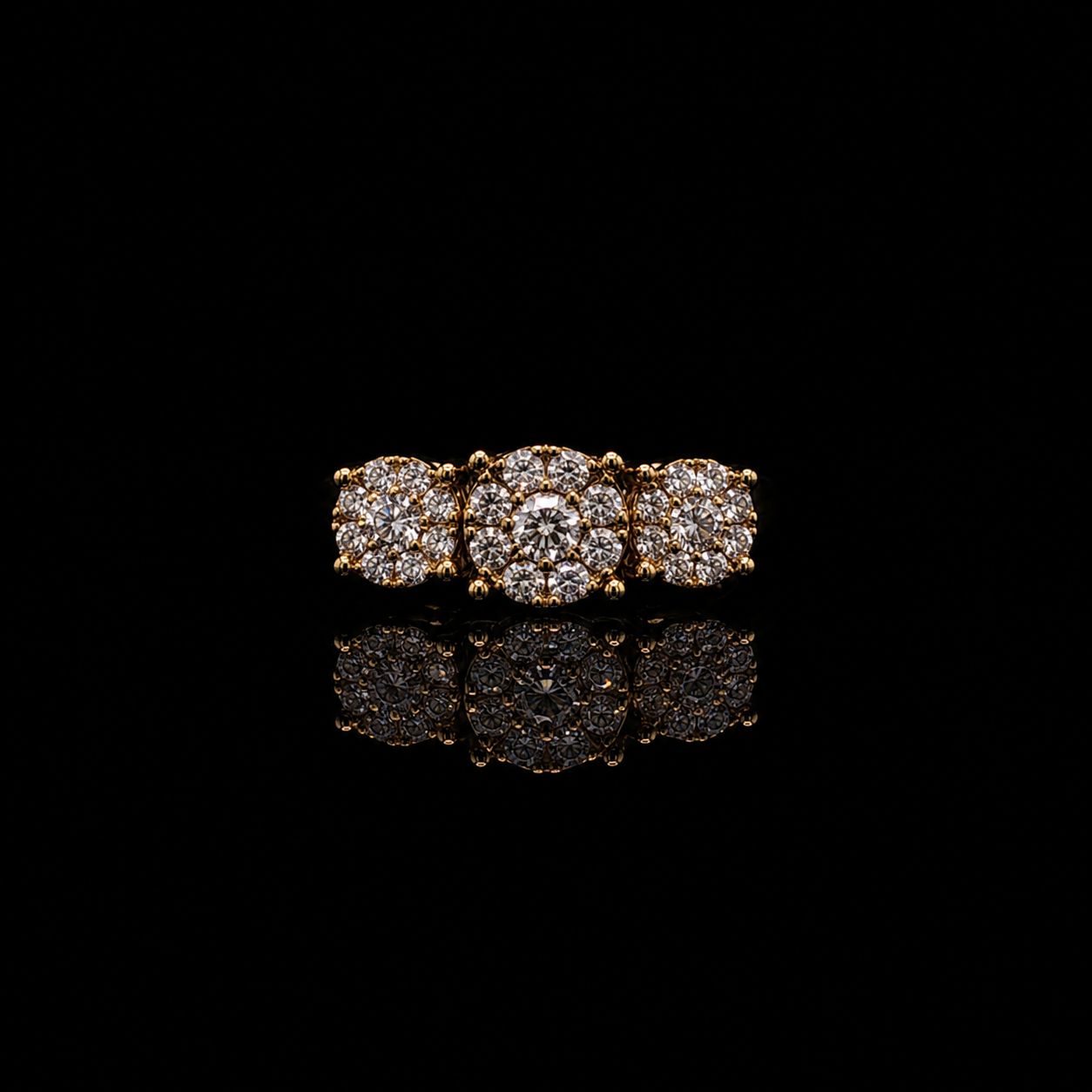 14k Yellow Gold 3.6g 0.48ct Flower