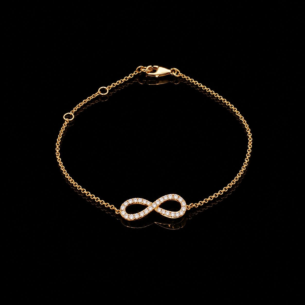 18k Yellow Gold 1.5g 0.21ct Infinity
