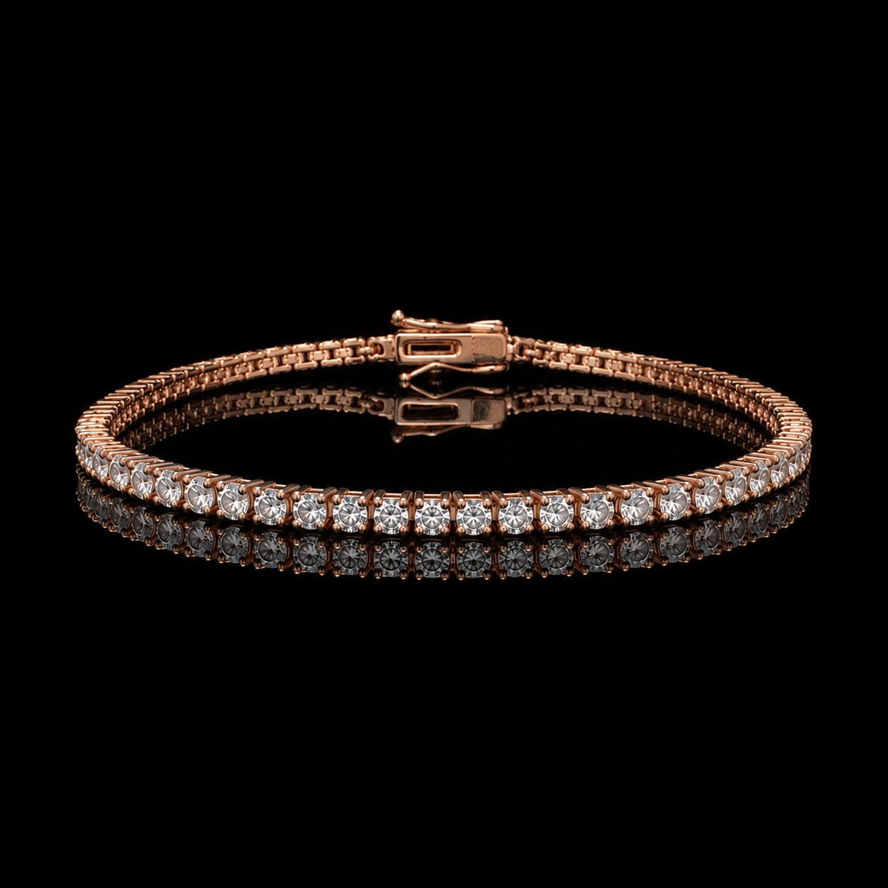 14k Rose Gold 6.3g 1.46ct Tennis