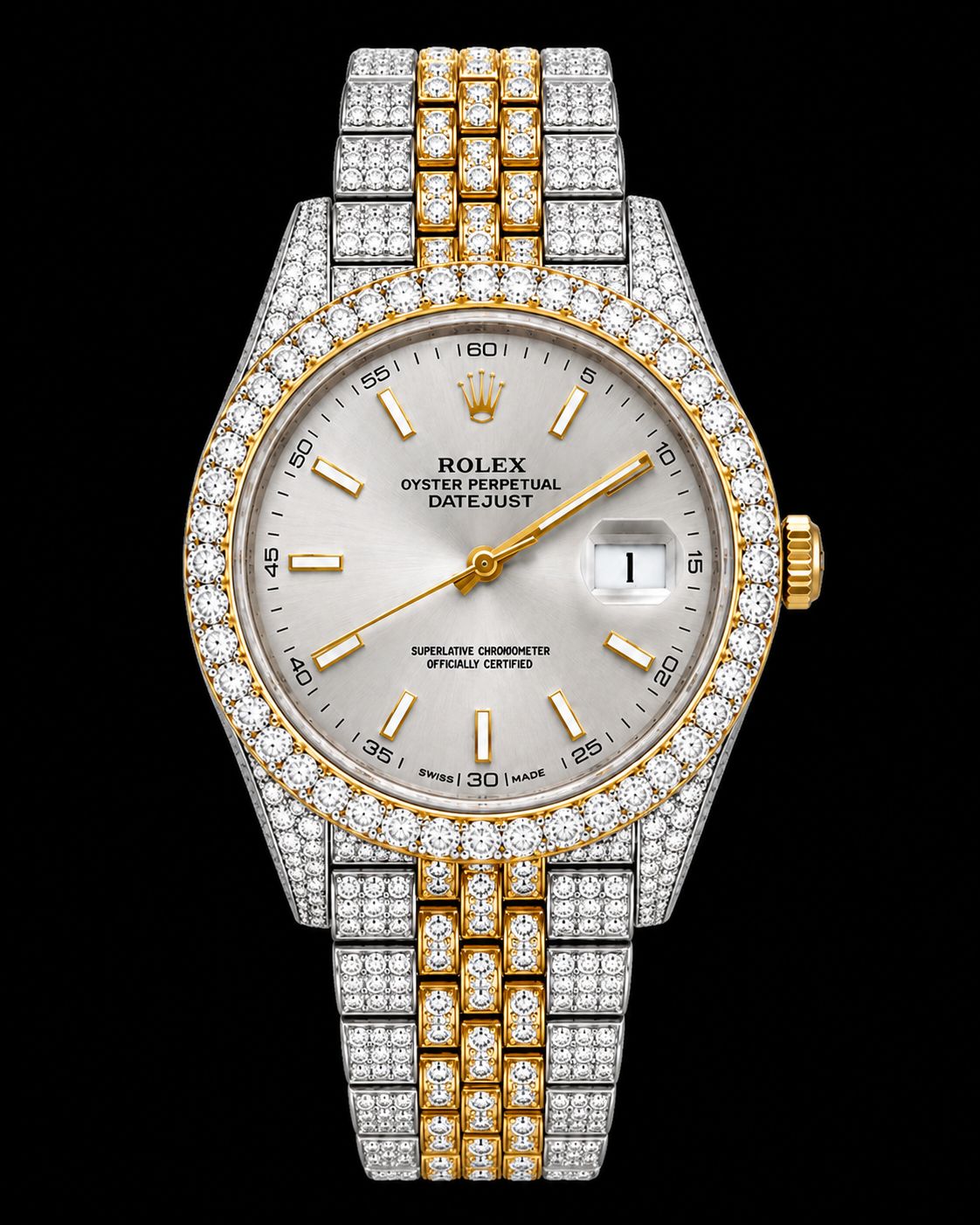 Rolex Datejust 41mm Two Tone  Rose Gold  17cts Diamonds