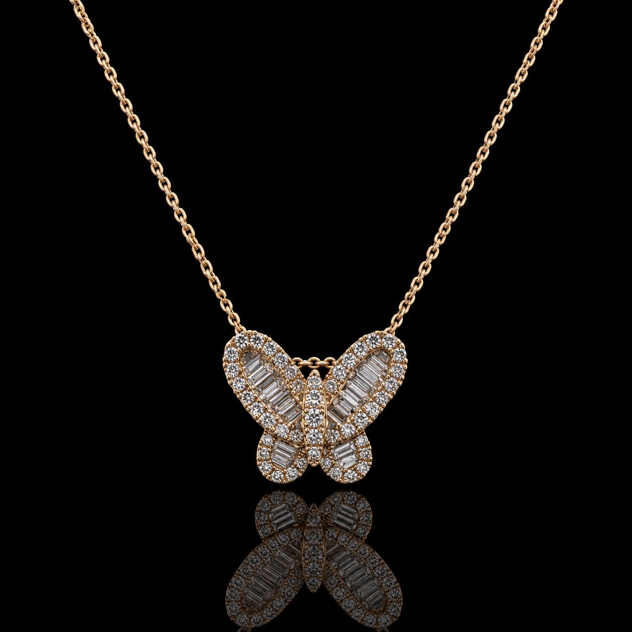 14k Yellow Gold 4.9g 1.33ct Butterfly