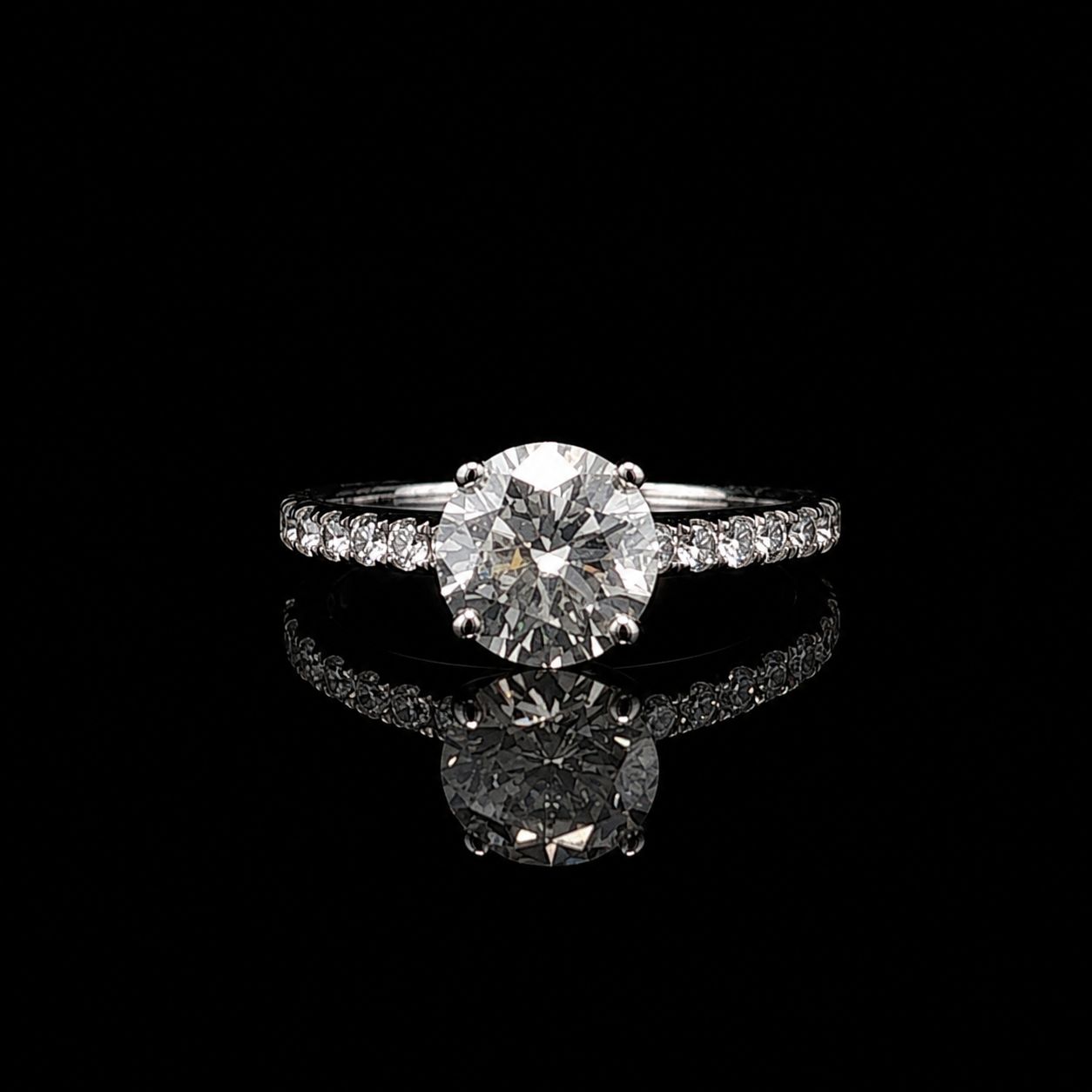 14k White Gold 2.4g 1.8ct Diamond