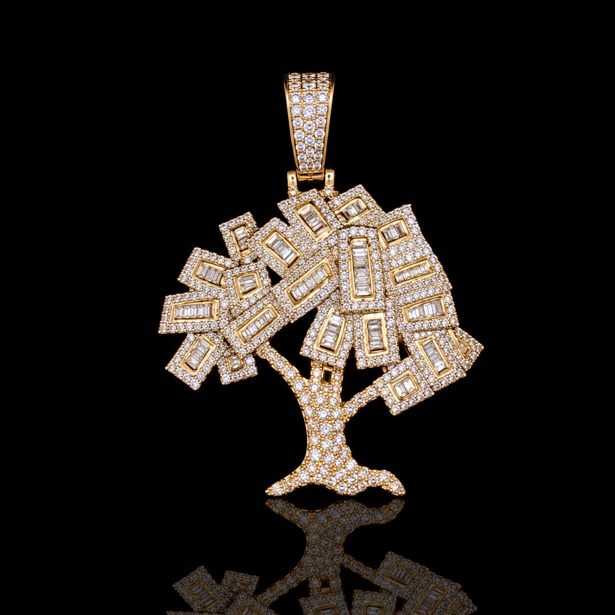 14k Yellow/White Gold 13.2g 1.74ct Tree