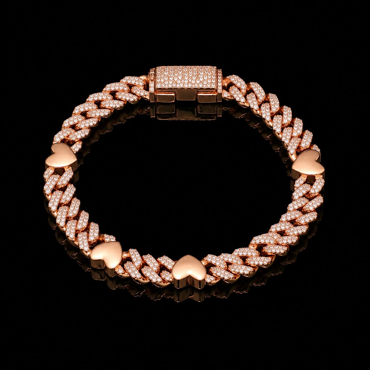 10k Rose Gold 17.0g 1.5ct Cuban