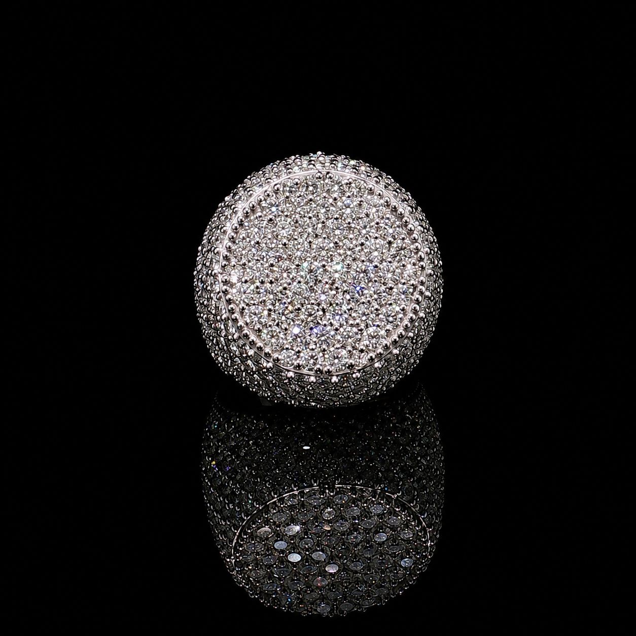 14k White Gold 30.1g 12.05ct Dome