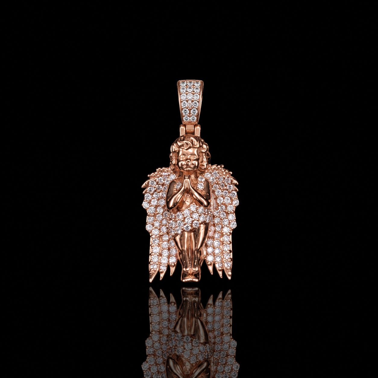 14k Rose Gold 11.0g 0.71ct Angel