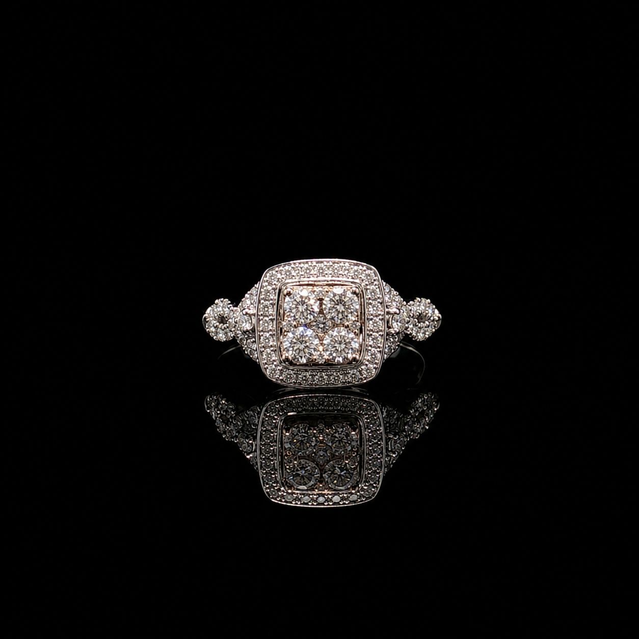 14k White Gold 0.85ct 5.0g Halo